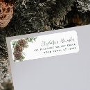 Search for pine cone return address labels Rustic