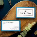Search for blue border business cards White