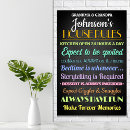 Search for house rules posters Chalkboard