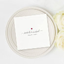 Search for red heart napkins Calligraphy