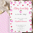 Search for strawberry baby girl shower invitations Baby on the way