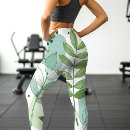 Search for green leaf pattern leggings Seamless