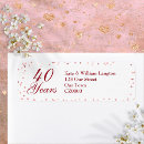 Search for ruby wedding anniversary return address labels Elegant