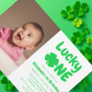 Search for st patricks 1st birthday invitations Shamrock