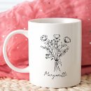 Search for bouquet of flowers mugs Bridesmaid