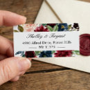 Search for winter return address labels Burgundy