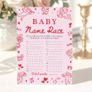 Search for pink baby shower games Baby name race