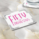 Search for 50th birthday coasters Modern typography
