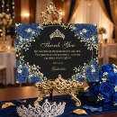 Search for black blue thank you cards Mis quince anos