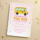 Search for wheels on the bus birthday invitations Party