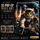 Search for fantasy space art posters Astronaut cat