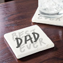Search for father text coasters For him