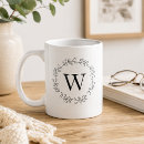 Search for vine monogram mugs Simple
