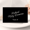 Search for ivory place cards Black and white