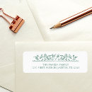 Search for white flower return address labels Whimsical