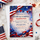 Search for freedom invitations Red white blue