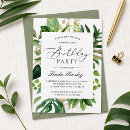 Search for tropical leaves birthday invitations Summer birthday party