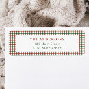 Search for red and green return address labels Modern