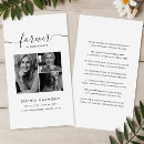 Search for forever business cards In loving memory