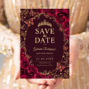 Search for gold floral save the dates Mis quince anos
