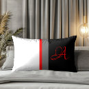 Search for red white grey cushions Black and white