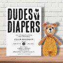 Search for dudes and diapers invitations Diaper party
