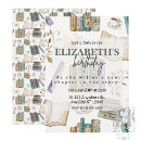 Search for library card birthday invitations Vintage