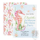 Search for seahorse birthday invitations Nautical