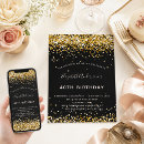 Search for black and gold glitter invitations Elegant