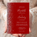 Search for crimson wedding invitations Modern
