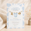 Search for cow print baby shower invitations Little cowboy shower