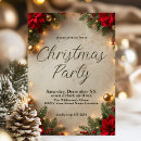 Search for poinsettia christmas invitations Pine branches