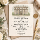 Search for venue illustration wedding invitations Couple