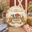 Search for round pig stickers Farm animal birthday