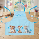 Search for giraffe kids aprons Blue