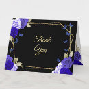 Search for black blue thank you cards Elegant classy