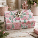 Search for pastel pink christmas wrapping paper Winter wonderland