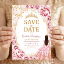 Search for quinceanera save the dates Princess tiara crown