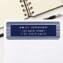 Search for blue stripe return address labels Minimalist
