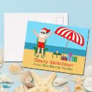 Search for beach santa claus postcards Cute