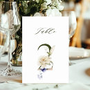 Search for blue flower table cards Elegant