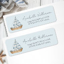Search for sailing ships return address labels For her