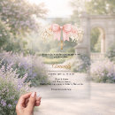 Search for satin bow invitations Blush pink