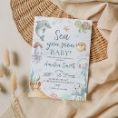 Search for aquatic baby shower invitations Under the sea