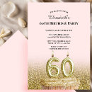 Search for pink and gold 60th birthday invitations Mother