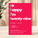 Search for 29th birthday invitations Pink