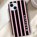 Search for pink stripe iphone cases Black