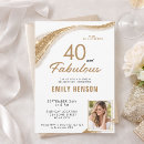 Search for 40 and fabulous invitations Modern