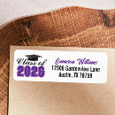 Search for purple graduation return address labels Graduate