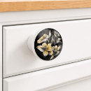 Search for black white flower and knobs and pulls Contemporary